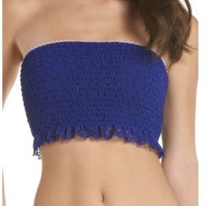 Free People Callie Smocked Lace Bandeau